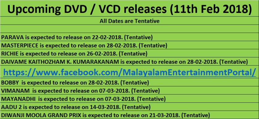 Upcoming DVD releases - 11th Feb